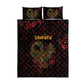 Afro-American Culture Quilt Bed Set Adinkra Sankofa Bird - Cosmic Red