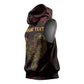 Afro-American Culture Sleeveless Hoodie Adinkra Sankofa Bird - Cosmic Red - African Pride