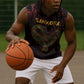 Afro-American Culture Sleeveless Hoodie Adinkra Sankofa Bird - Cosmic Red - African Pride