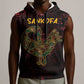 Afro-American Culture Sleeveless Hoodie Adinkra Sankofa Bird - Cosmic Red - African Pride