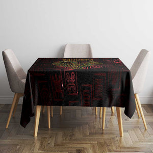 Afro-American Culture Tablecloth Adinkra Sankofa Bird - Cosmic Red