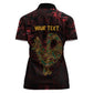 Afro-American Culture Women Polo Shirt Adinkra Sankofa Bird - Cosmic Red