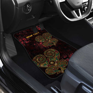 Afro-American Culture Car Mats Adinkra Sankofa Heart - Cosmic Red