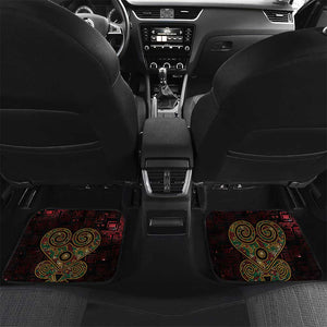 Afro-American Culture Car Mats Adinkra Sankofa Heart - Cosmic Red