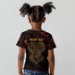 Afro-American Culture Kid T shirt Adinkra Sankofa Heart - Cosmic Red