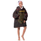 Afro-American Culture Kid Wearable Blanket Hoodie Adinkra Sankofa Heart - Cosmic Red