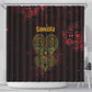 Afro-American Culture Shower Curtain Adinkra Sankofa Heart - Cosmic Red