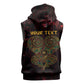 Afro-American Culture Sleeveless Zip Hoodie Adinkra Sankofa Heart - Cosmic Red - African Pride