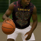 Afro-American Culture Sleeveless Zip Hoodie Adinkra Sankofa Heart - Cosmic Red - African Pride