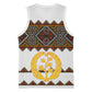 Eritrea Basketball Jersey Tilet Mix Eritrean Cross - White LT7