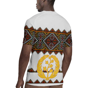 Eritrea Rugby Jersey Tilet Mix Eritrean Cross - White