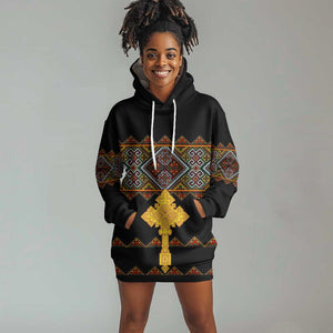 Eritrea Hoodie Dress Tilet Mix Eritrean Cross - Black