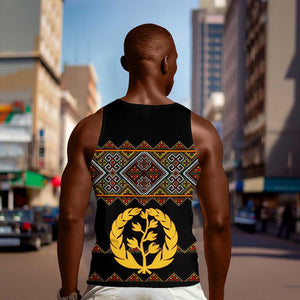 Eritrea Men Tank Top Tilet Mix Eritrean Cross - Black