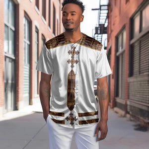 Eritrea Baseball Jersey Tilet Habesha Style - White