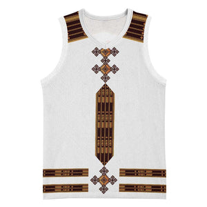 Eritrea Basketball Jersey Tilet Habesha Style - White LT7