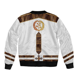 Eritrea Bomber Jacket Tilet Habesha Style - White