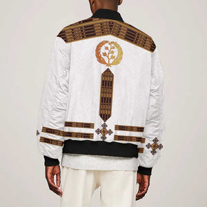 Eritrea Bomber Jacket Tilet Habesha Style - White