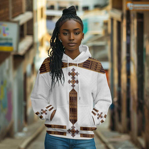 Eritrea Hoodie Tilet Habesha Style - White