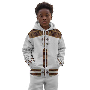 Eritrea Kid Hoodie Tilet Habesha Style - White