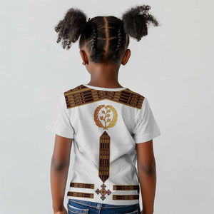 Eritrea Kid T shirt Tilet Habesha Style - White