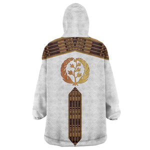 Eritrea Kid Wearable Blanket Hoodie Tilet Habesha Style - White