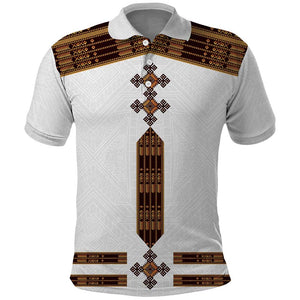 Eritrea Polo Shirt Tilet Habesha Style - White