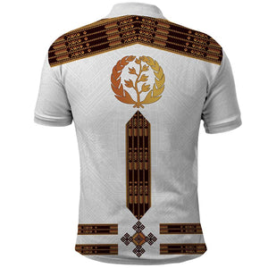 Eritrea Polo Shirt Tilet Habesha Style - White