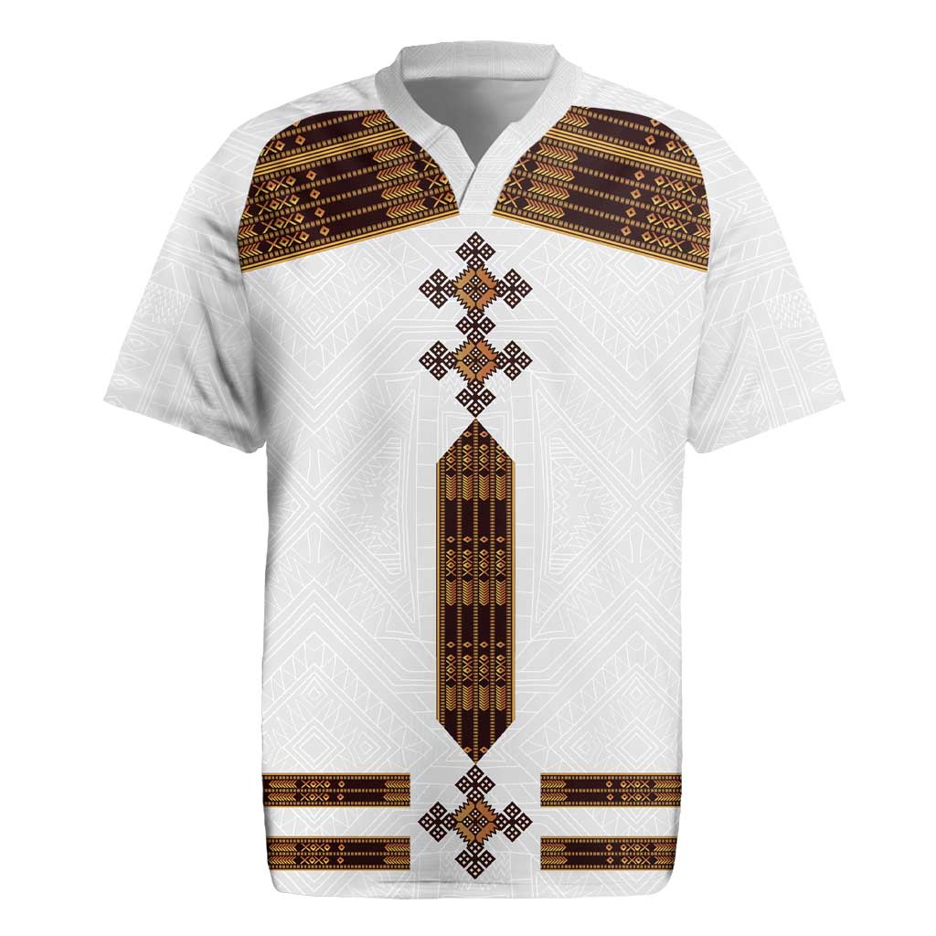 Eritrea Rugby Jersey Tilet Habesha Style - White