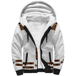 Eritrea Sherpa Hoodie Tilet Habesha Style - White