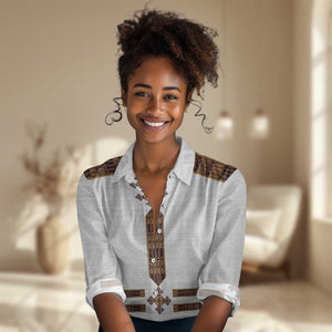 Eritrea Women Casual Shirt Tilet Habesha Style - White