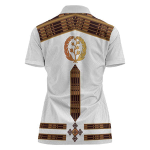 Eritrea Women Polo Shirt Tilet Habesha Style - White