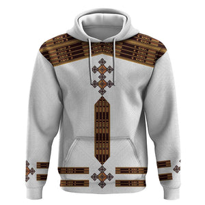 Eritrea Zip Hoodie Tilet Habesha Style - White