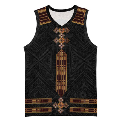 Eritrea Basketball Jersey Tilet Habesha Style - Black LT7