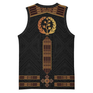 Eritrea Basketball Jersey Tilet Habesha Style - Black LT7