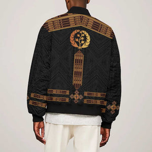 Eritrea Bomber Jacket Tilet Habesha Style - Black