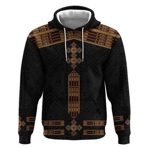 Eritrea Hoodie Tilet Habesha Style - Black