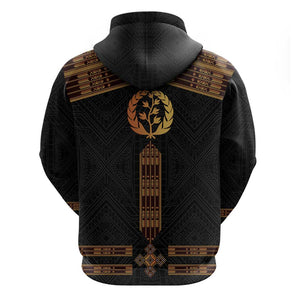 Eritrea Hoodie Tilet Habesha Style - Black