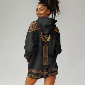 Eritrea Hoodie Dress Tilet Habesha Style - Black