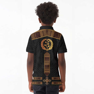 Eritrea Kid Polo Shirt Tilet Habesha Style - Black