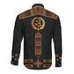 Eritrea Long Sleeve Button Shirt Tilet Habesha Style - Black