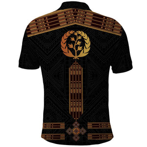 Eritrea Polo Shirt Tilet Habesha Style - Black