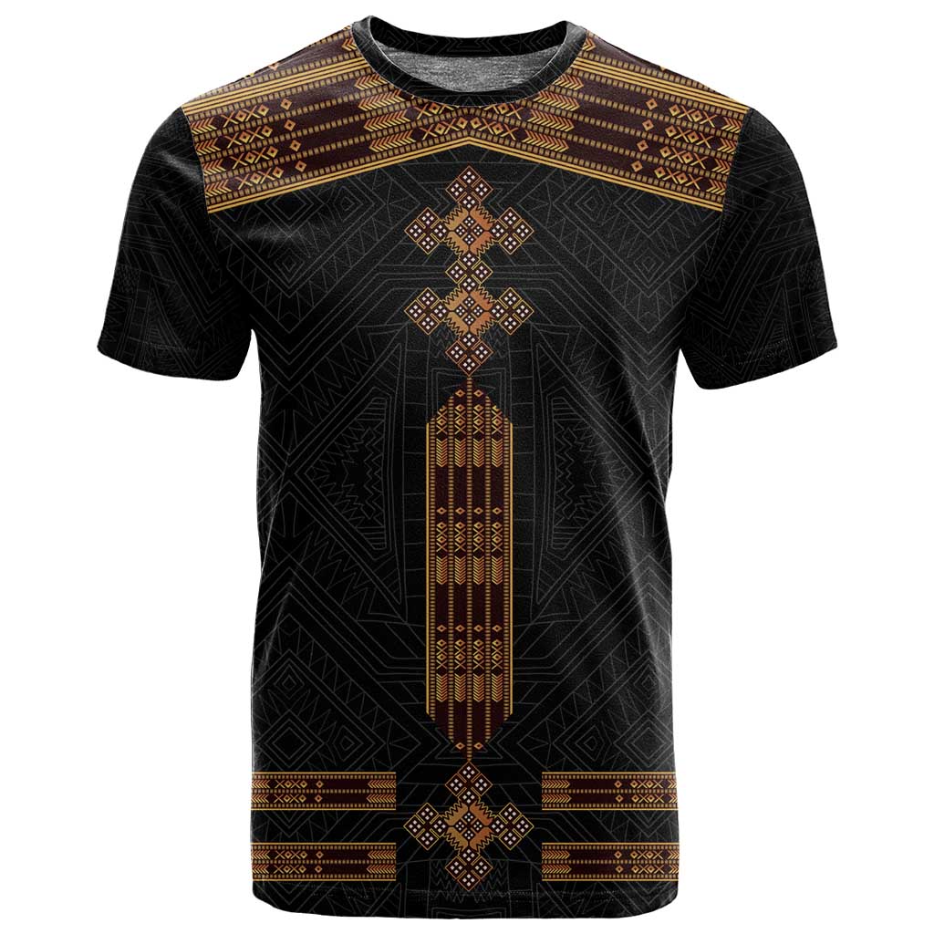 Eritrea T shirt Tilet Habesha Style - Black