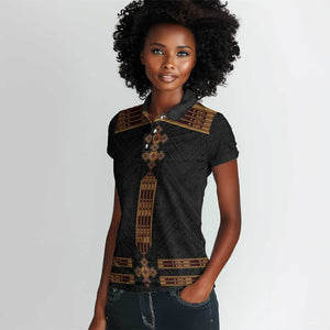 Eritrea Women Polo Shirt Tilet Habesha Style - Black