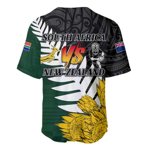 Personalised New Zealand Vs South Africa Rugby Baseball Jersey Rivals - Tribal Style