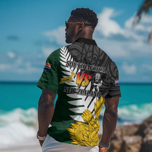 Personalised New Zealand Vs South Africa Rugby Hawaiian Shirt Rivals - Tribal Style