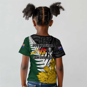 Personalised New Zealand Vs South Africa Rugby Kid T shirt Rivals - Tribal Style