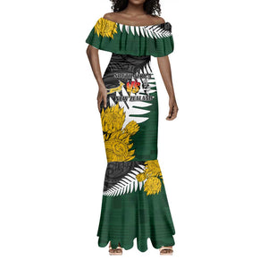 Personalised New Zealand Vs South Africa Rugby Mermaid Dress Rivals - Tribal Style