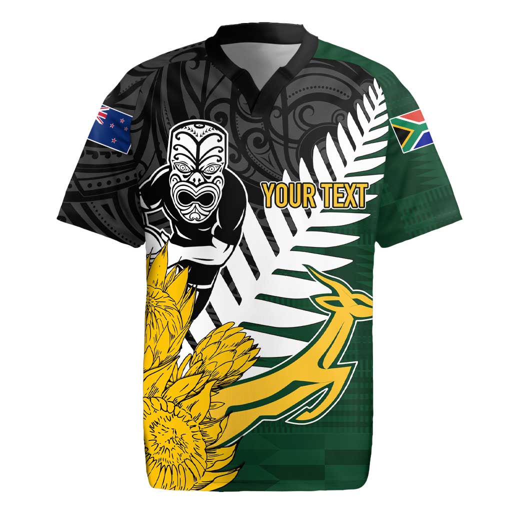 Personalised New Zealand Vs South Africa Rugby Rugby Jersey Rivals - Tribal Style