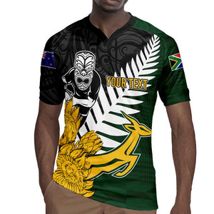 Personalised New Zealand Vs South Africa Rugby Rugby Jersey Rivals - Tribal Style