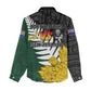 Personalised New Zealand Vs South Africa Rugby Women Casual Shirt Rivals - Tribal Style LT7